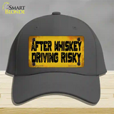 After Whiskey Driving Risky Novelty License Plate Hat Cotton / Charcoal