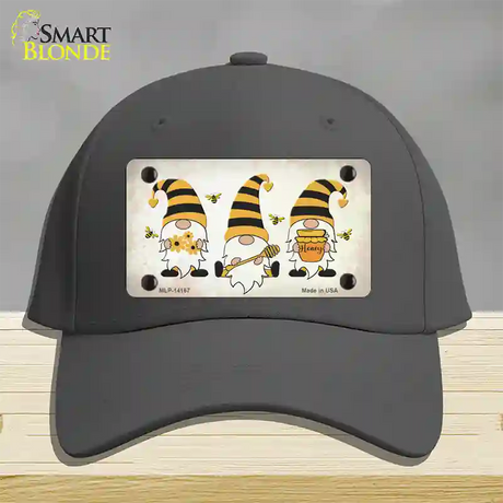 Gnomes Honeybees Novelty License Plate Hat Cotton / Charcoal