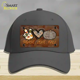 Peace Love Fall Novelty License Plate Hat Cotton / Charcoal