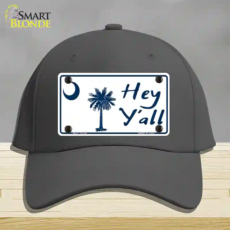 Hey Yall South Carolina Novelty License Plate Hat Cotton / Charcoal