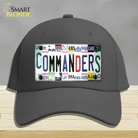 Commanders Strip Art Novelty License Plate Hat Cotton / Charcoal