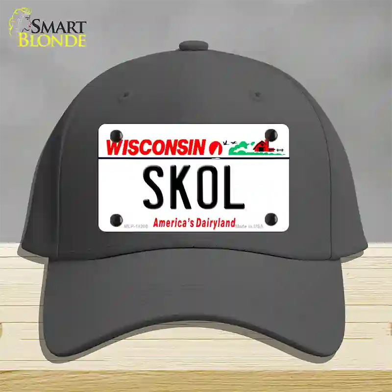 Skol Wisconsin Novelty License Plate Hat Cotton / Charcoal