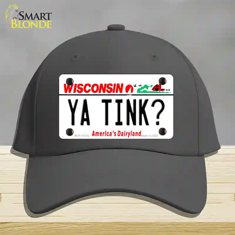 Ya Tink Wisconsin Novelty License Plate Hat Cotton / Charcoal