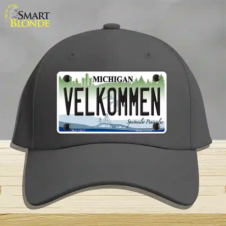 Velkommen Michigan Novelty License Plate Hat Cotton / Charcoal