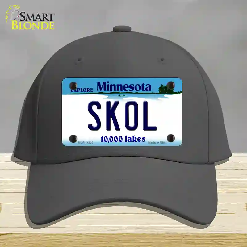 Skol Minnesota Novelty License Plate Hat Cotton / Charcoal