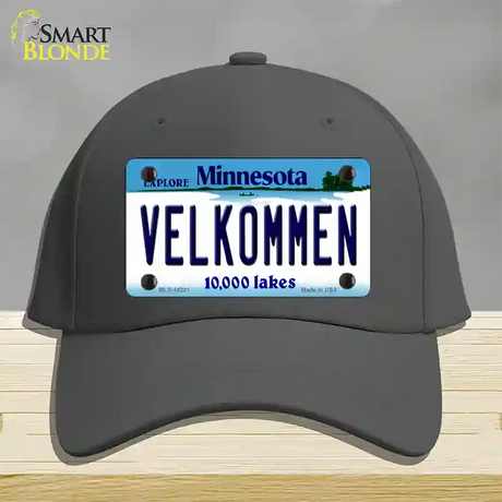 Velkommen Minnesota Novelty License Plate Hat Cotton / Charcoal