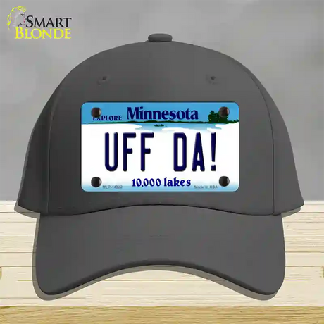 Uff Da Minnesota Novelty License Plate Hat Cotton / Charcoal