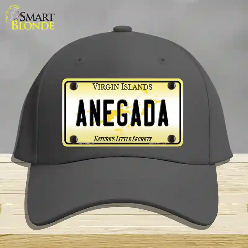 Virgin Islands Anegada Novelty License Plate Hat Cotton / Charcoal