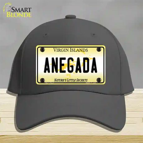 Virgin Islands Anegada Novelty License Plate Hat Cotton / Charcoal