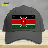 Kenya Flag Novelty License Plate Hat Cotton / Charcoal