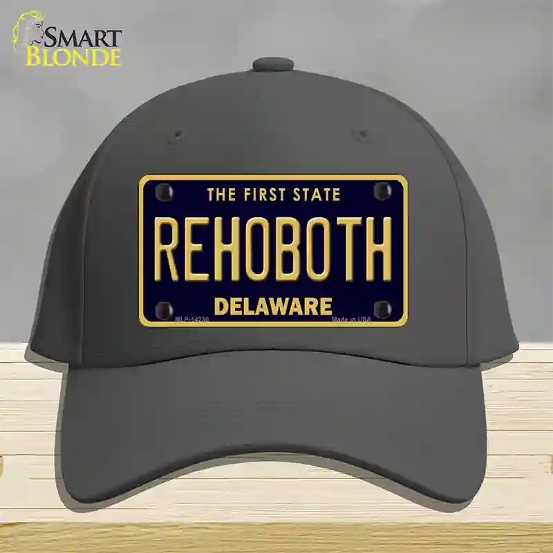 Rehoboth Delaware Novelty License Plate Hat Cotton / Charcoal