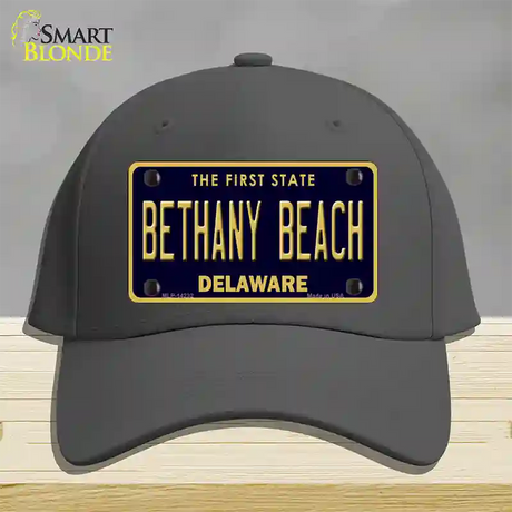 Bethany Beach Delaware Novelty License Plate Hat Cotton / Charcoal