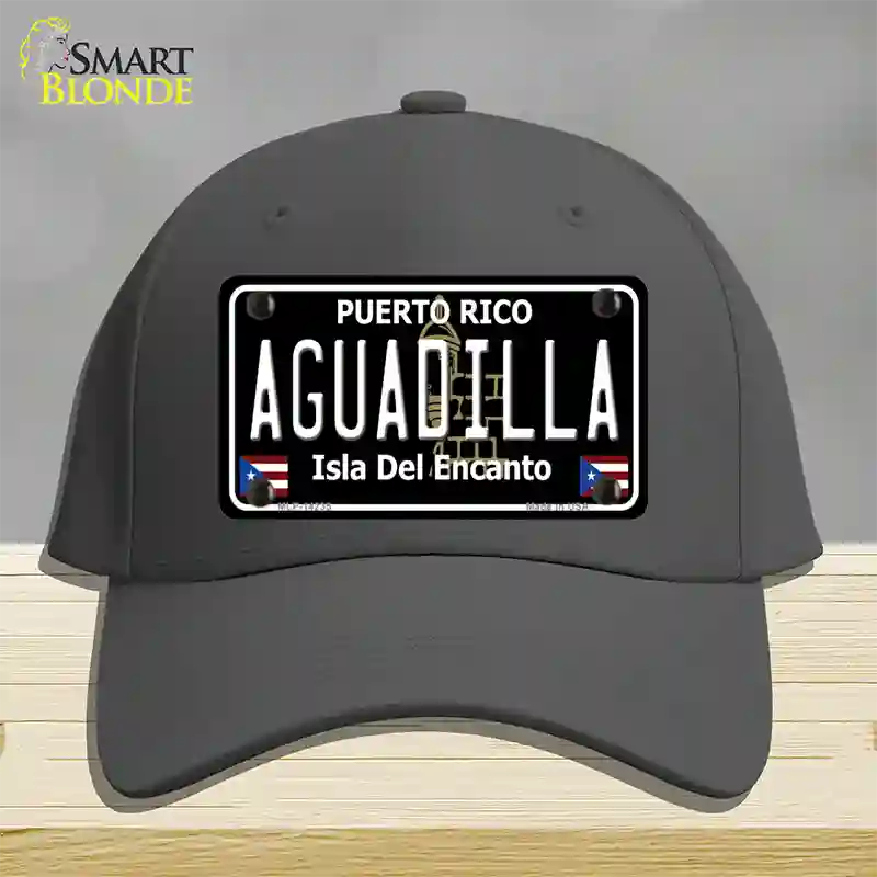 Aguadilla Puerto Rico Black Novelty License Plate Hat Cotton / Charcoal