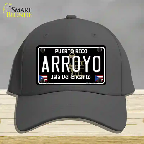 Arroyo Puerto Rico Black Novelty License Plate Hat Cotton / Charcoal