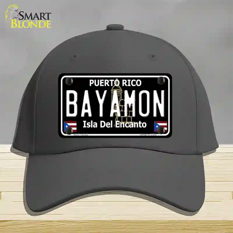 Bayamon Puerto Rico Black Novelty License Plate Hat Cotton / Charcoal