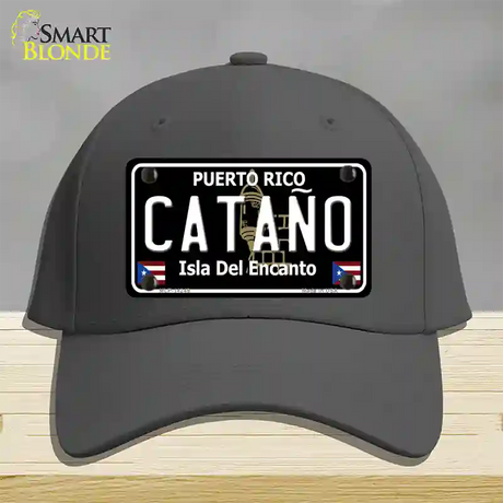 Catano Puerto Rico Black Novelty License Plate Hat Cotton / Charcoal