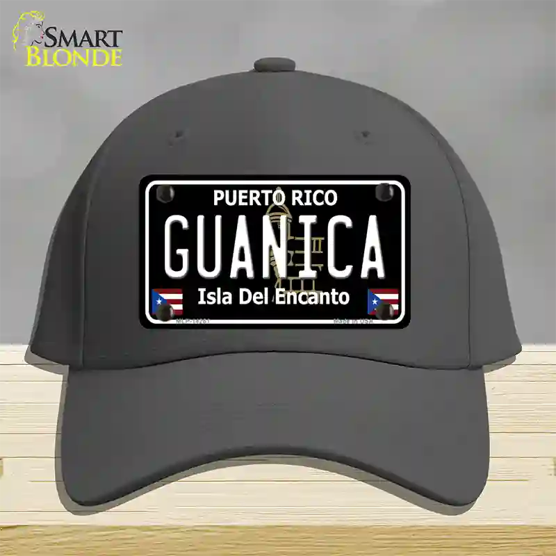 Guanica Puerto Rico Black Novelty License Plate Hat Cotton / Charcoal