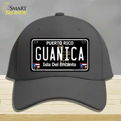 Guanica Puerto Rico Black Novelty License Plate Hat Cotton / Charcoal