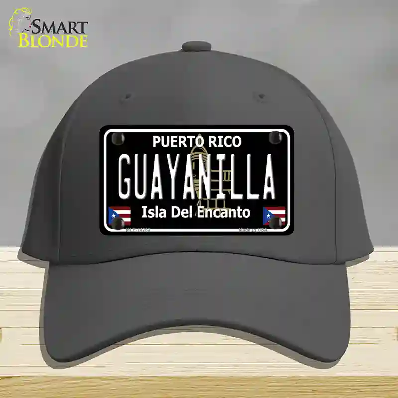 Guayanilla Puerto Rico Black Novelty License Plate Hat Cotton / Charcoal