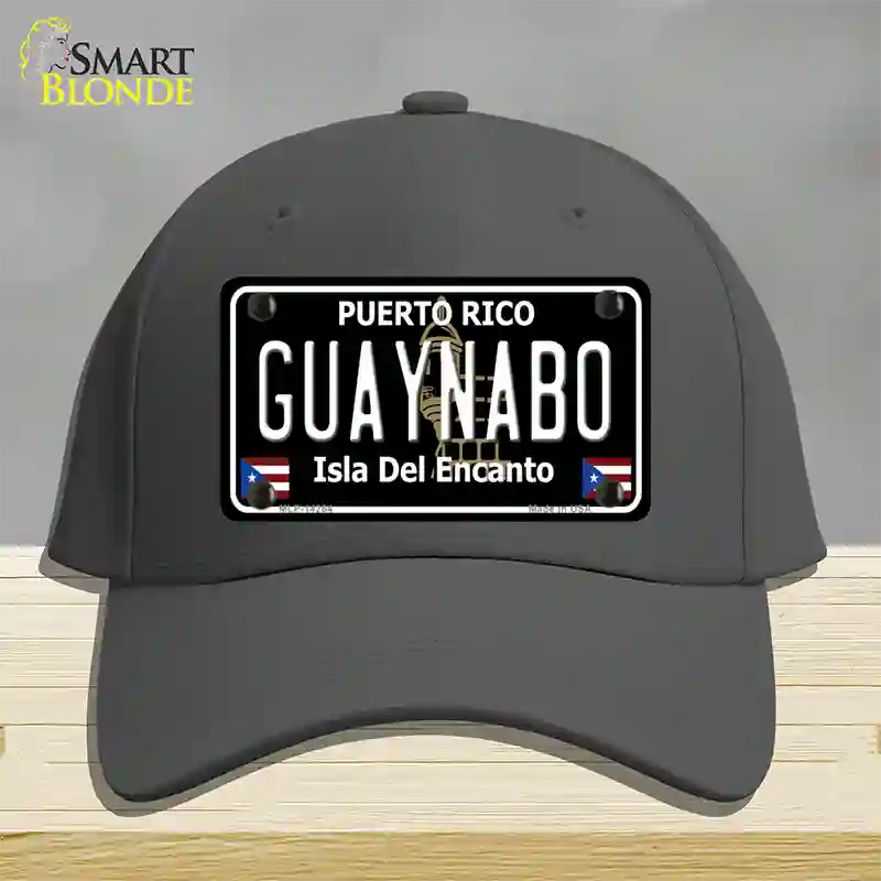 Guaynabo Puerto Rico Black Novelty License Plate Hat Cotton / Charcoal