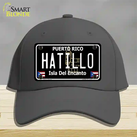 Hatillo Puerto Rico Black Novelty License Plate Hat Cotton / Charcoal