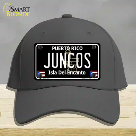 Juncos Puerto Rico Black Novelty License Plate Hat Cotton / Charcoal