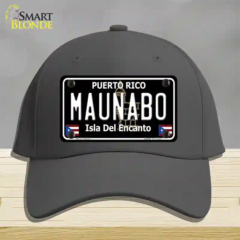 Maunabo Puerto Rico Black Novelty License Plate Hat Cotton / Charcoal