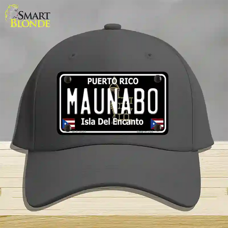 Maunabo Puerto Rico Black Novelty License Plate Hat Cotton / Charcoal