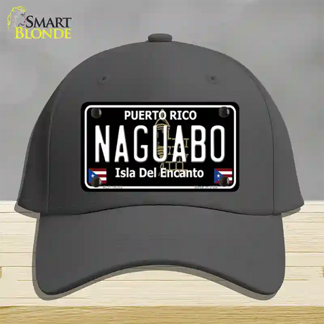 Naguabo Puerto Rico Black Novelty License Plate Hat Cotton / Charcoal