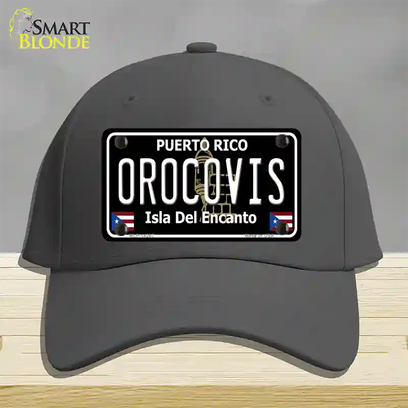 Orocovis Puerto Rico Black Novelty License Plate Hat Cotton / Charcoal