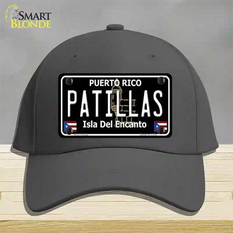 Patillas Puerto Rico Black Novelty License Plate Hat Cotton / Charcoal