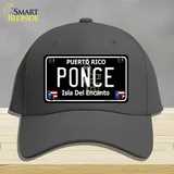 Ponce Puerto Rico Black Novelty License Plate Hat Cotton / Charcoal