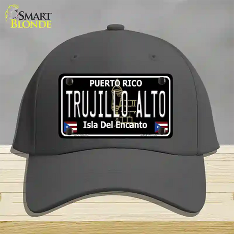 Trujillo Alto Puerto Rico Black Novelty License Plate Hat Cotton / Charcoal