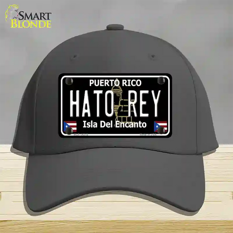 Hato Rey Puerto Rico Black Novelty License Plate Hat Cotton / Charcoal