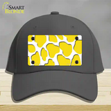 Yellow White Giraffe Novelty License Plate Hat Cotton / Charcoal