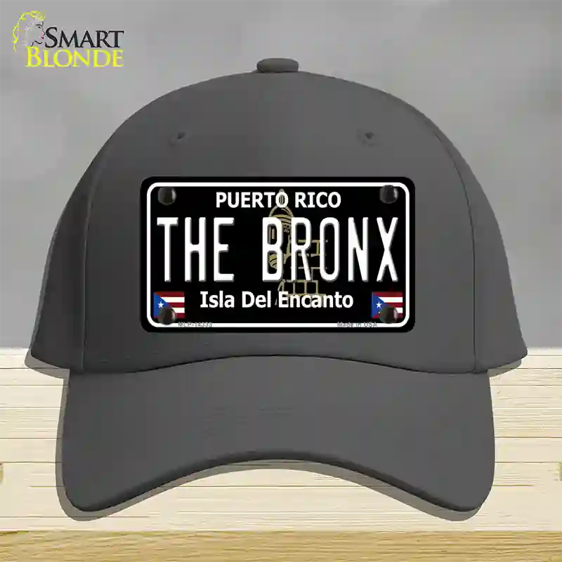 The Bronx Puerto Rico Black Novelty License Plate Hat Cotton / Charcoal