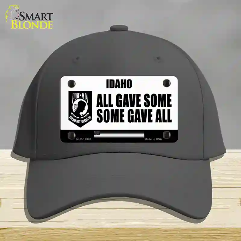 Idaho POW MIA Some Gave All Novelty License Plate Hat Cotton / Charcoal