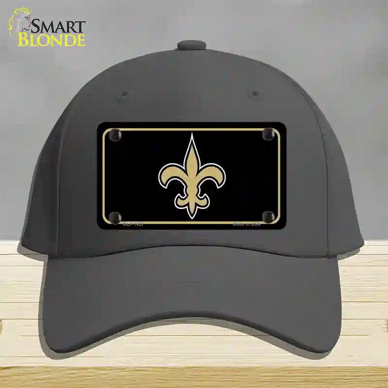 Fleur de lis Novelty License Plate Hat Cotton / Charcoal