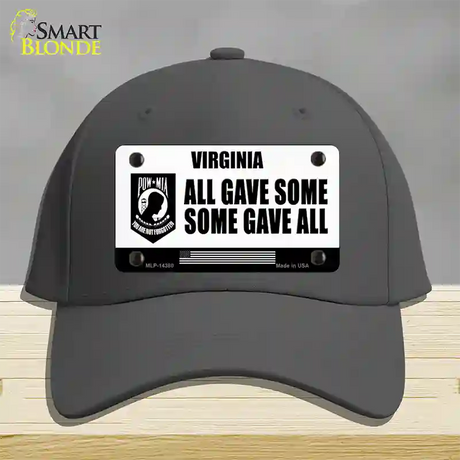 Virginia POW MIA Some Gave All Novelty License Plate Hat Cotton / Charcoal