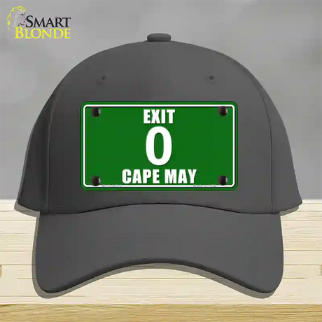 Exit 0 Cape May Novelty License Plate Hat Cotton / Charcoal