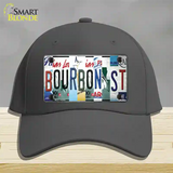 Bourbon St License Plate Art Novelty License Plate Hat Cotton / Charcoal