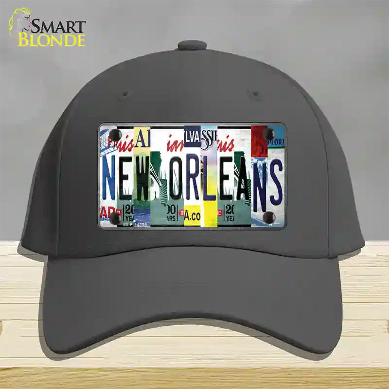 New Orleans License Plate Art Novelty License Plate Hat Cotton / Charcoal