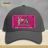 Peace Love Fishing Novelty License Plate Hat HAT-MLP-14464