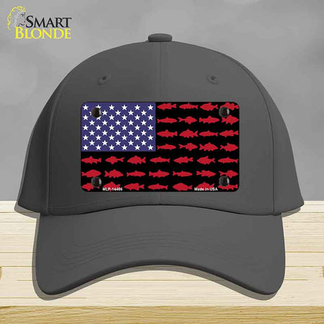 Fishermans American Flag Novelty License Plate Hat HAT-MLP-14466