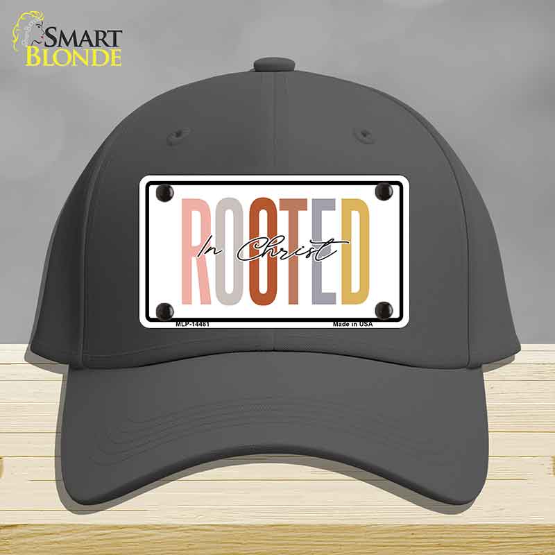 Rooted In Christ Novelty License Plate Hat HAT-MLP-14481