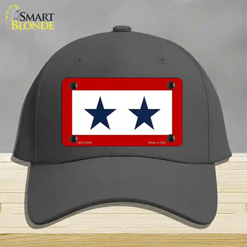 Blue Star Two Novelty License Plate Hat Cotton / Charcoal