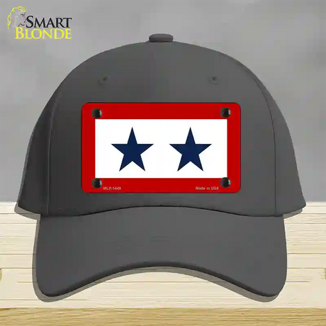 Blue Star Two Novelty License Plate Hat Cotton / Charcoal