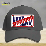 Love America Or Leave It Novelty License Plate Hat Cotton / Charcoal