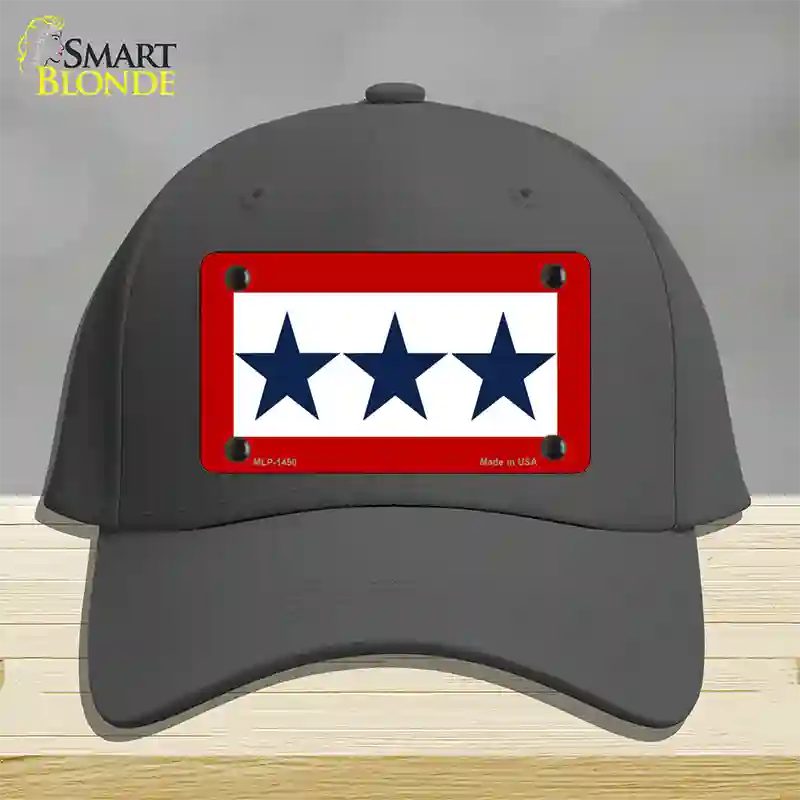 Blue Star Three Novelty License Plate Hat Cotton / Charcoal