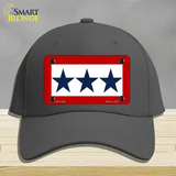 Blue Star Three Novelty License Plate Hat Cotton / Charcoal